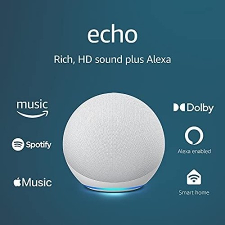 Echo (4ta Generación) | Con sonido de alta calidad, hub de smart home y Alexa | Negro