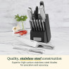 Cuisinart C77SS-15PK - Juego de cuchillos de cocina de acero inoxidable con mango hueco de 15 piezas