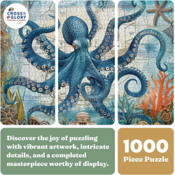 Cross & Glory - Neptune's Navigator: The Octopus Voyage Rompecabezas | Rompecabezas de 1000 piezas para adultos