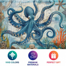Cross & Glory - Neptune's Navigator: The Octopus Voyage Rompecabezas | Rompecabezas de 1000 piezas para adultos