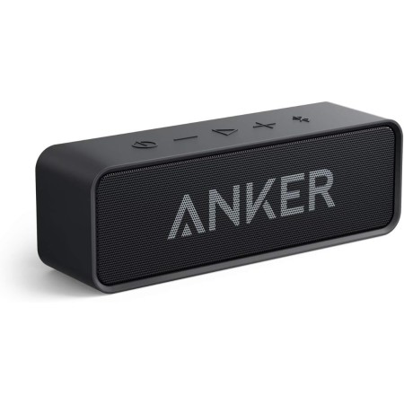 Altavoz Bluetooth Anker Soundcore actualizado, con IPX5 impermeable, sonido estéreo, tiempo de reproducción 24 horas, altavoz