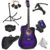 Master-play - Guitarra acústica de tamaño completo de 41 pulgadas, para principiantes, de madera y con hueco, 6 cuerdas, con kit