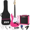 Kit de guitarra eléctrica con amplificador de 20W, todos los accesorios, sintonizador digital de broche, seis cuerdas, dos uñas