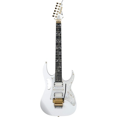 Ibanez Steve Vai Signature - Guitarra eléctrica de 6 cuerdas con bolsa (diestro, blanco)