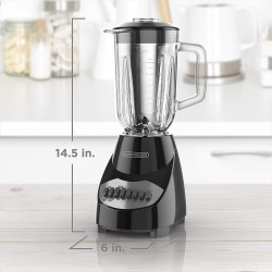BLACK+DECKER, licuadora para encimera con jarra de vidrio para 6 tazas