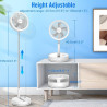 LIPETY Ventilador oscilante recargable portátil plegable