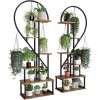 POTEY Soporte de metal para plantas de 6 niveles