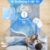 LIPETY Ventilador oscilante recargable portátil plegable