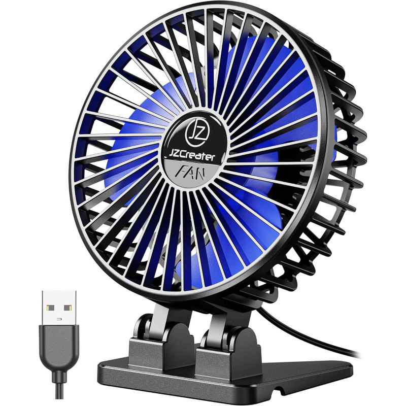 JZCreater Ventilador de escritorio USB, mini ventiladores portátiles