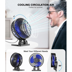 JZCreater Ventilador de escritorio USB, mini ventiladores portátiles