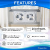 Comfort Zone Ventilador de ventana doble de 9 pulgadas con control de flujo de aire reversible