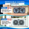 Comfort Zone Ventilador de ventana doble de 9 pulgadas con control de flujo de aire reversible