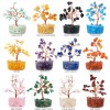 Árbol de la vida de cristal, juego de 12 árboles de cristal curativos de siete chakras hechos a mano para decoración de
