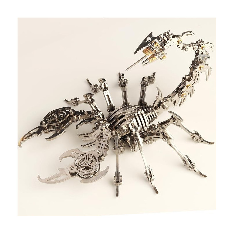 Rompecabezas de metal 3D para adultos | Escorpion metalico armable de 3 piezas