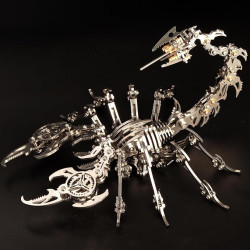 Rompecabezas de metal 3D para adultos | Escorpion metalico armable de 3 piezas