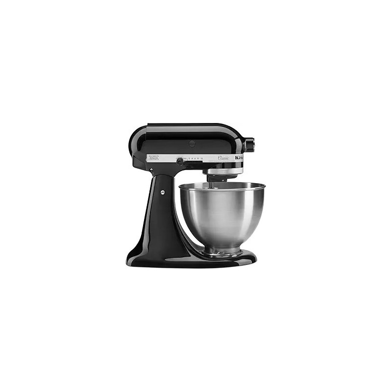 Batidora clásica de pie KitchenAid K45SSWH K45SS, 275 W, 4 1/2 qt, Negro ónice