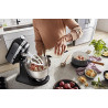 Batidora clásica de pie KitchenAid K45SSWH K45SS, 275 W, 4 1/2 qt, Negro ónice