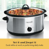 Crock-Pot Olla de cocción lenta manual ovalada de 7 cuartos de galón