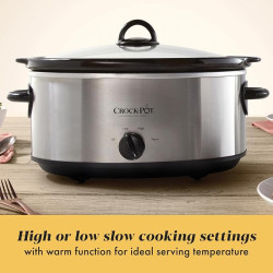 Crock-Pot Olla de cocción lenta manual ovalada de 7 cuartos de galón