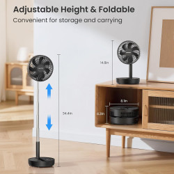 TriPole Ventilador de pie portátil