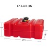 Scepter 08667 Tanque de combustible marino rectangular de 9 galones para barcos de motor fuera de borda, 23 "x 14" x 11.5", rojo