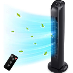 Uthfy Ventilador de torre oscilante con control remoto