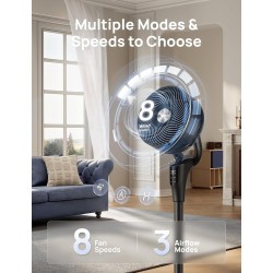 Dreo Ventilador para dormitorio, ventilador oscilante de 80 grados