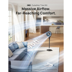 Dreo Ventilador para dormitorio, ventilador oscilante de 80 grados