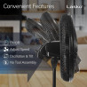 Pedestal Ventilador, ajustable, Negro, 18-pulgadas Lasko Productos 1827 , Plástico, Negro, 18 pulgadas