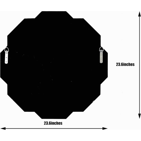 Hlartdecor Espejo de pared biselado, sin marco, Helicoid, para decoración de pared (Hexágono), espejo plateado pulido para