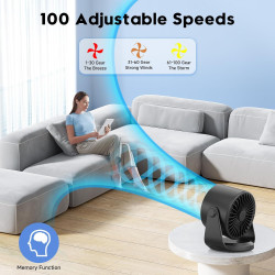 Ventilador de escritorio, ventilador de mesa turbo para dormitorio