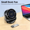 Ventilador de escritorio, ventilador de mesa turbo para dormitorio