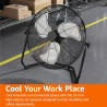 AmazonCommercial - Ventilador industrial de alta velocidad de 20 pulgadas, color negro