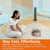 Amazon Basics Ventilador de torre oscilante de 60 grados de 28 pulgadas para dormitorio