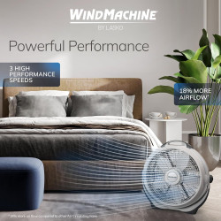 Lasko 3300 Wind Machine - Ventilador de suelo portátil de alta velocidad para interiores y hogar