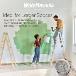 Lasko 3300 Wind Machine - Ventilador de suelo portátil de alta velocidad para interiores y hogar