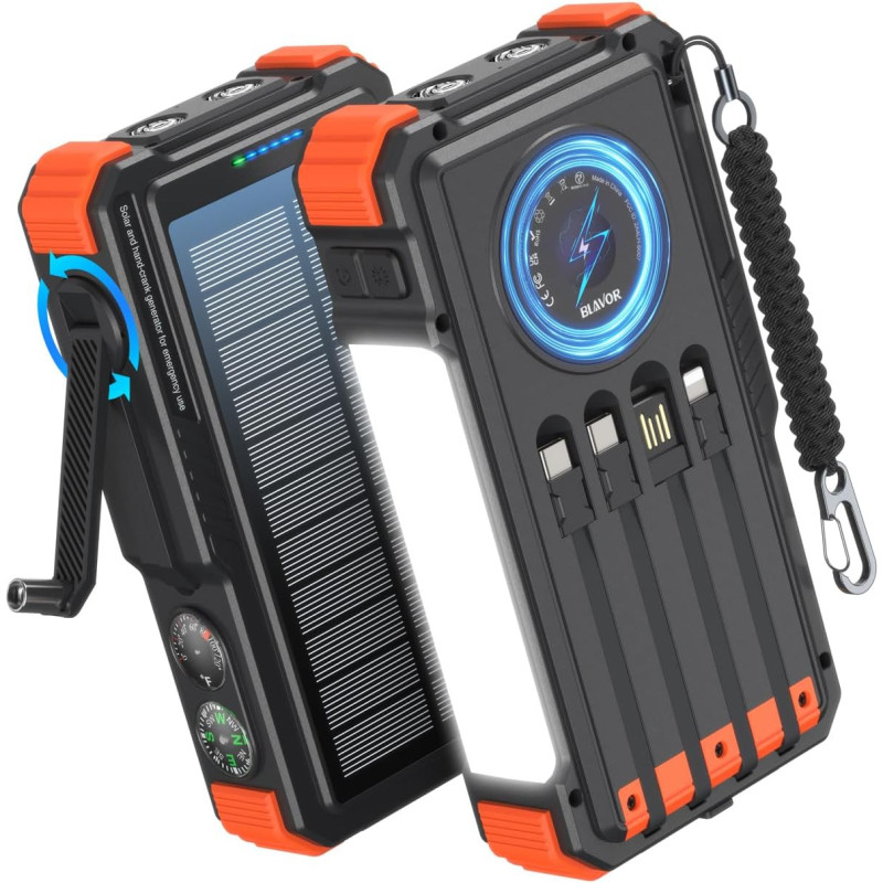 Blavor - Paquete de batería externa solar