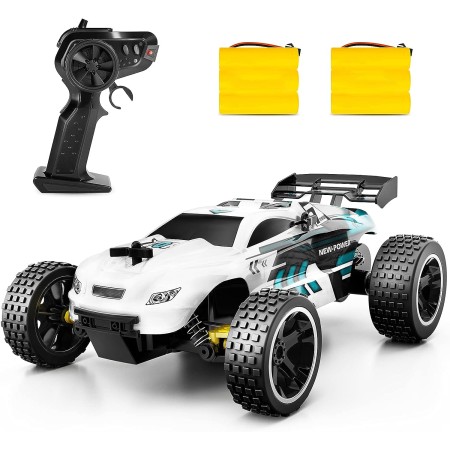 Tecnock Auto de control remoto para niños, 1:18 20 KM/H 2WD RC Buggy, auto de carreras todoterreno de 2.4 GHz para 40 minutos de