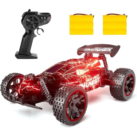 Tecnock Auto de control remoto para niños, 1:18 20 KM/H 2WD RC Buggy, auto de carreras todoterreno de 2.4 GHz para 40 minutos de