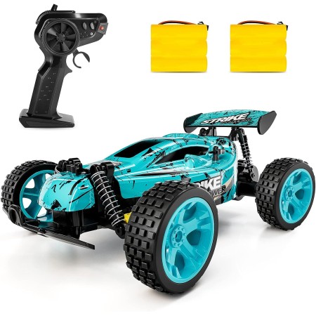 Tecnock Auto de control remoto para niños, 1:18 20 KM/H 2WD RC Buggy, auto de carreras todoterreno de 2.4 GHz para 40 minutos de