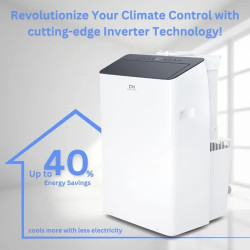 Cooper&Hunter - Aire acondicionado portátil inversor de 14,000 BTU