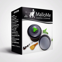 MalloMe Kit de utensilios de cocina para camping | Todo en uno de utensilos de cocina para camping