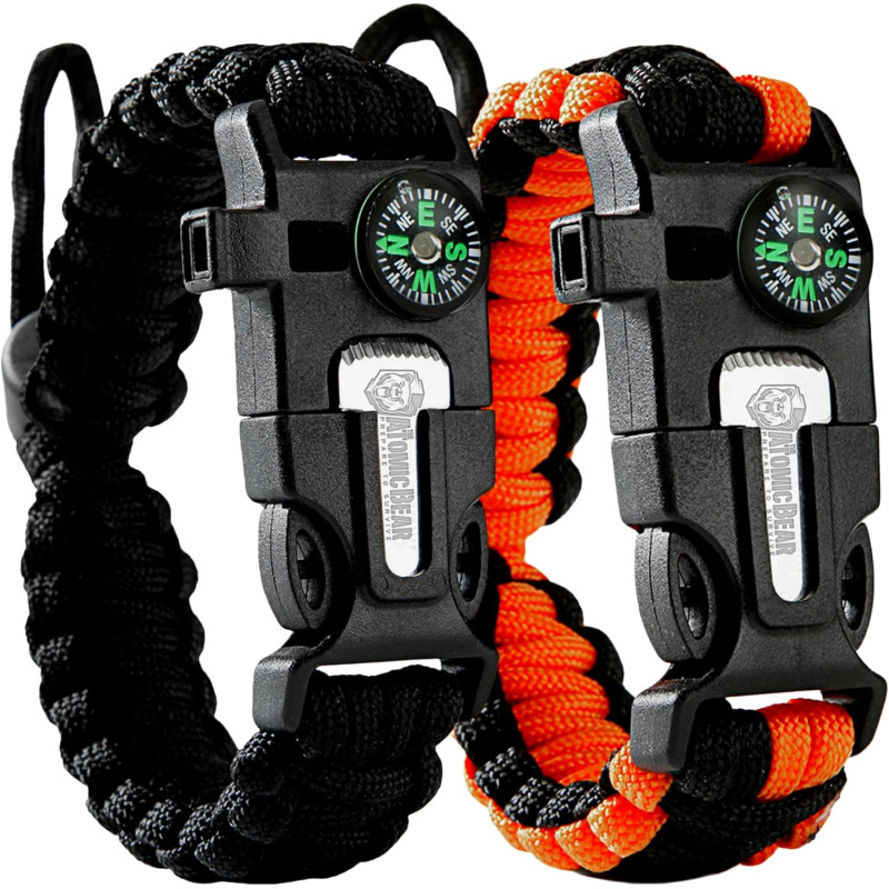 Pulsera de supervivencia | Con compas e iniciador de fuego