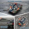 ROGALALY Tanque de juguete a control remoto para niños y niñas, juego de tanque de batalla RC con indicadores de vida y aerosol,