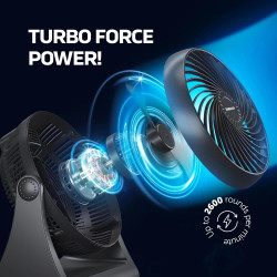 Ventilador turbo portátil de circulación de aire de 7 pulgadas