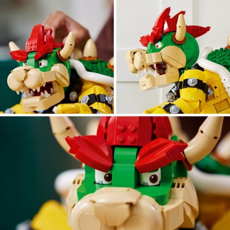 LEGO Super Mario The Mighty Bowser 71411, kit de construcción de modelos 3D de King of Koopas, figura coleccionable de personaje