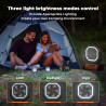 Ventilador de camping – Ventilador de batería de 20000 mAh recargable con linterna LED