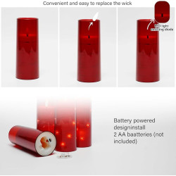 Velas LED sin llama con temporizador | Velas LED navideñas sin necesidad de fuego