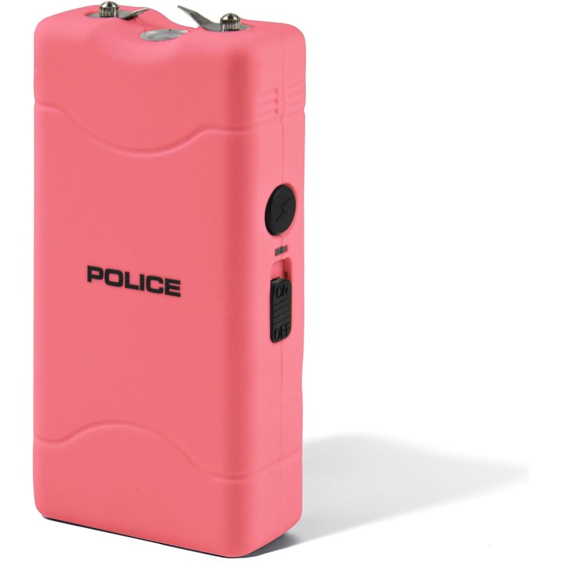 Police 800 - mini picana eléctrica recargable con linterna LED, color rosa