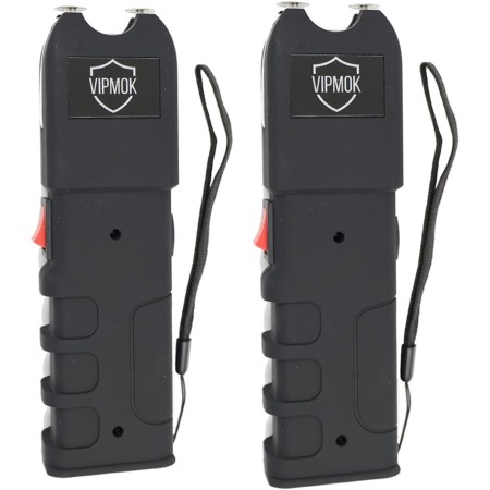 VIPMOK 928 Tipo Stun Gun Linterna de autodefensa linterna eléctrica Shocker (2 unidades)